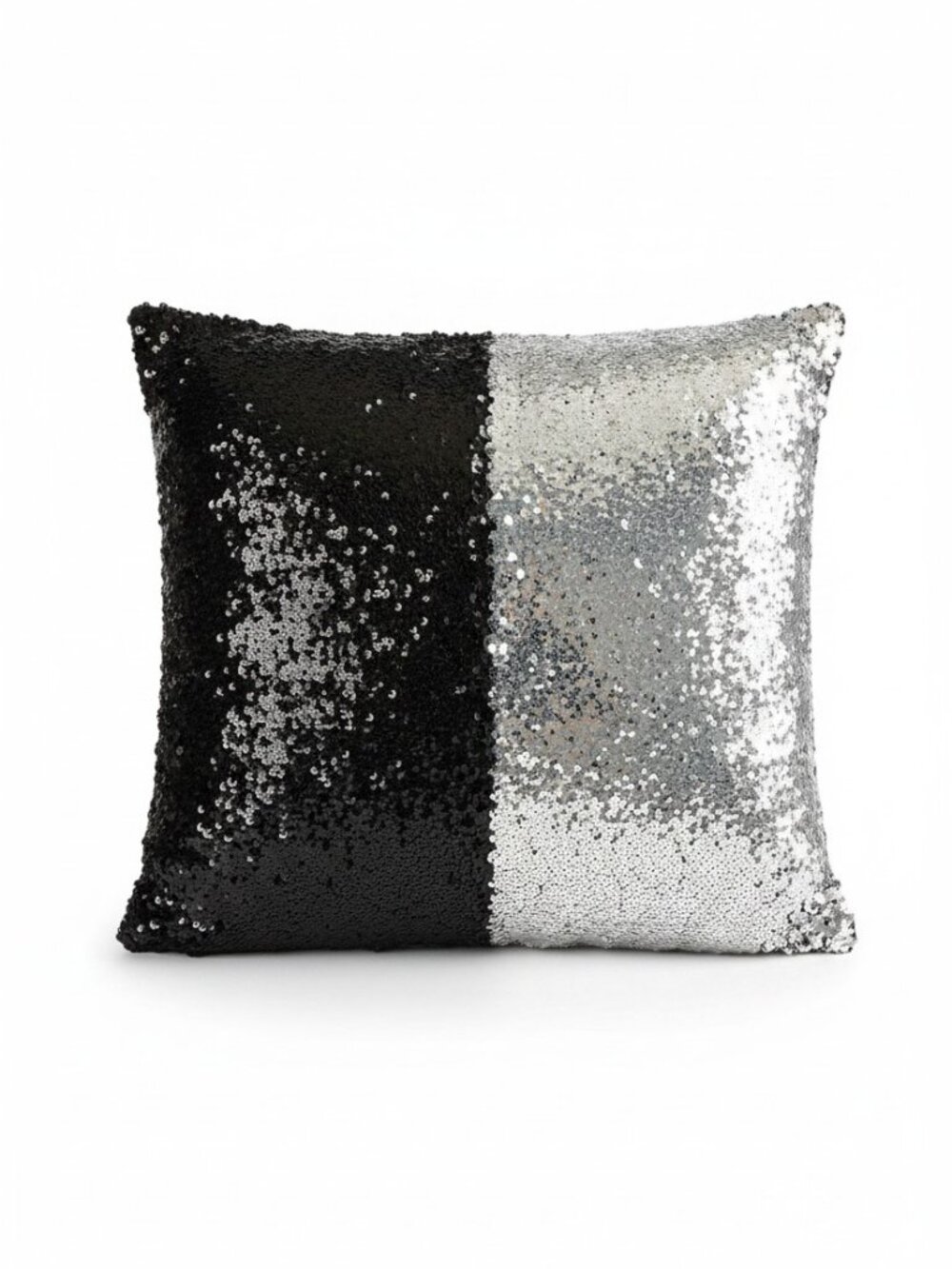 Aviva Stanoff Black-Purple/Gray Sequin Silk Pillow‎ 18x18 NWOT